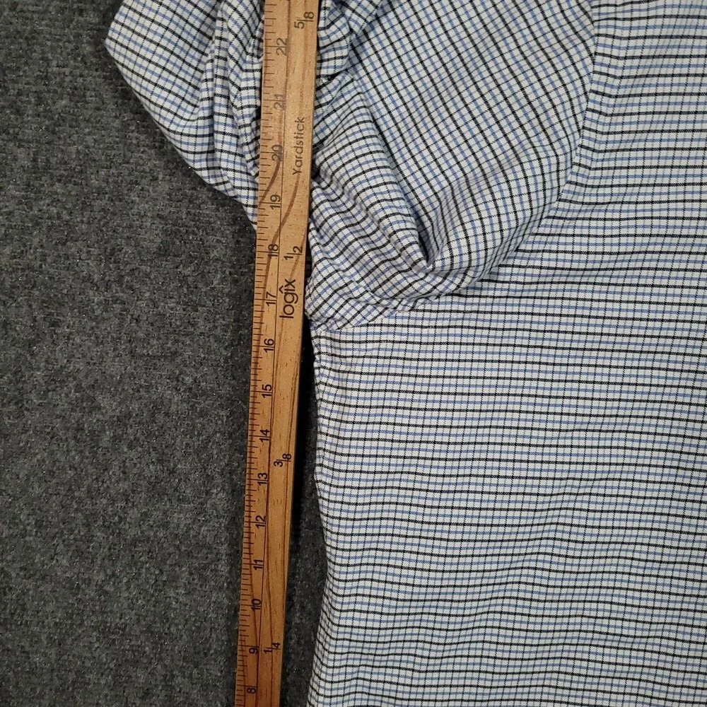 Vintage Polo‎ Ralph Lauren Button Up Shirt Mens XXL Oxford Classic Fit Blue Grid